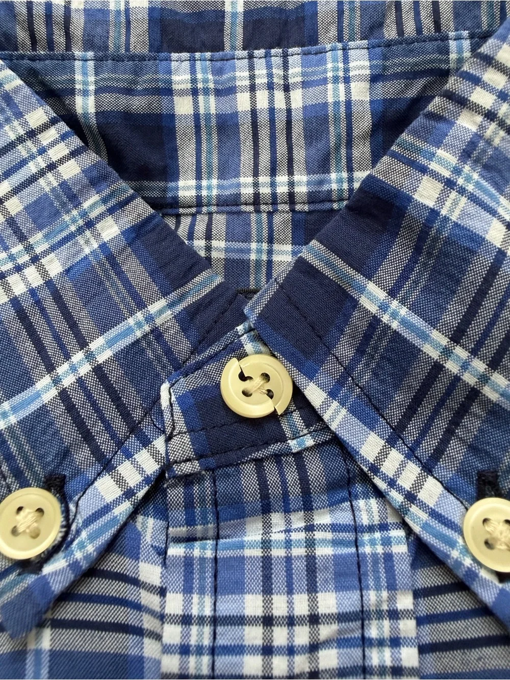 Ralph Lauren Blue Kids Plaid Button-Down Shirt